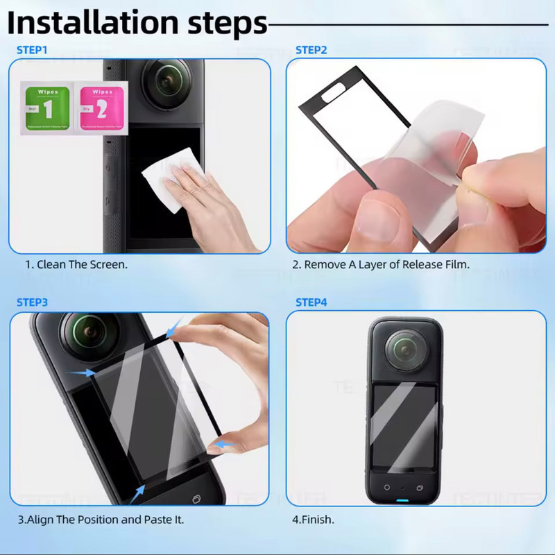 محافظ صفحه نمایش دوربین مدل 190-0001-010  مناسب برای دوربین Insta 360 X4