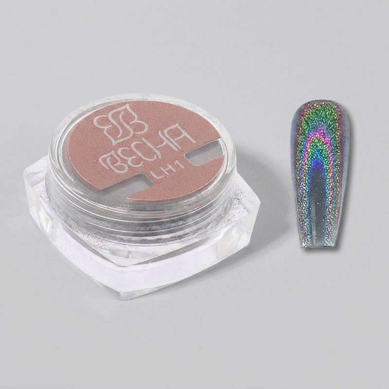 پودر سوپر کروم ناخن وسنا مدل Laser Holo کد LH1