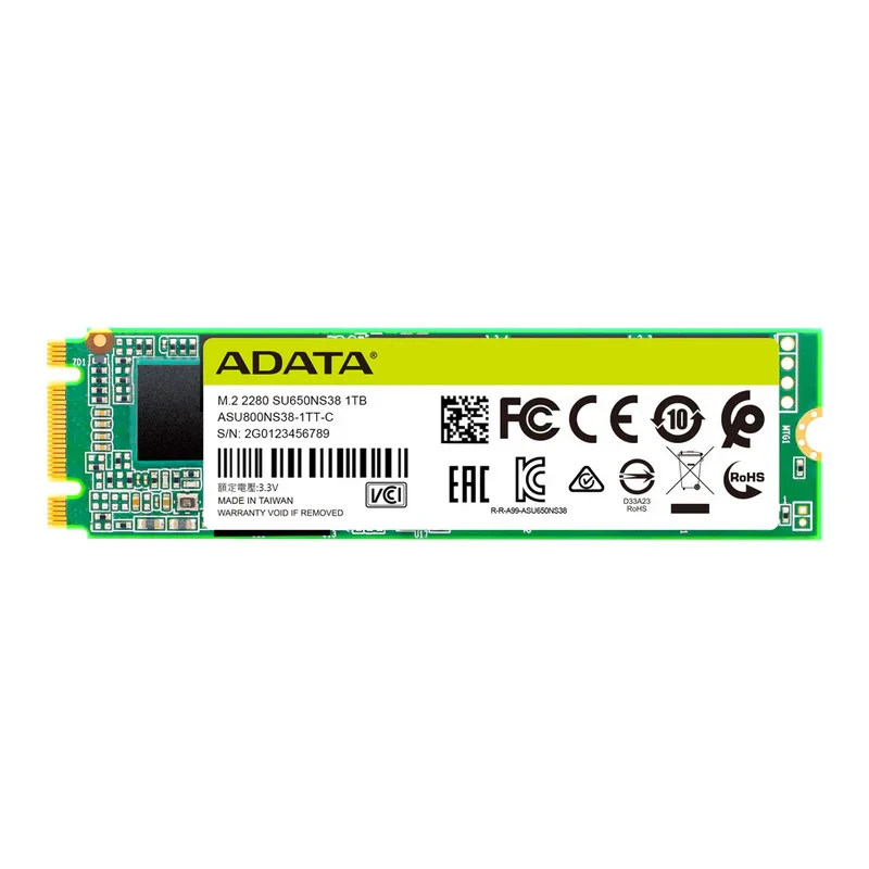 اس اس دی اینترنال SATA III ای دیتا مدل SU650 M.2 SATA 2280 ظرفیت 256 گیگابایت
