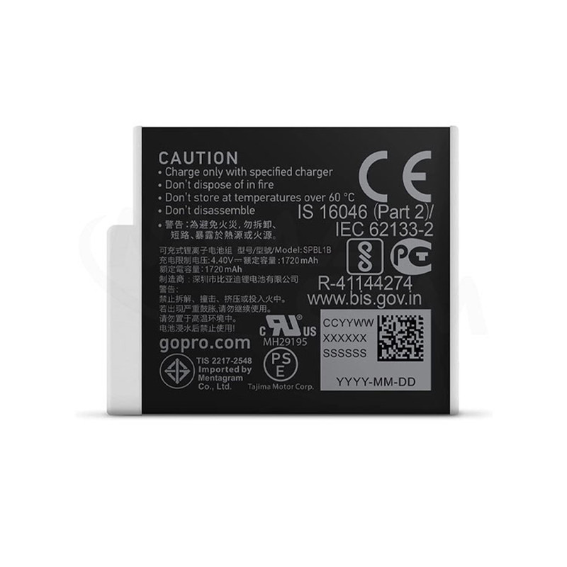 باتری لیتیومی گوپرو مدل hero9 10 11 بسته 2 عددی