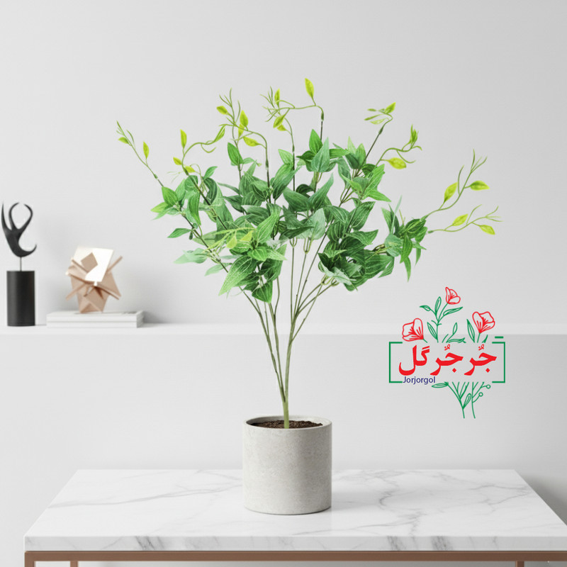 گل مصنوعی جُرجُرگل مدل بوته برگ چای
