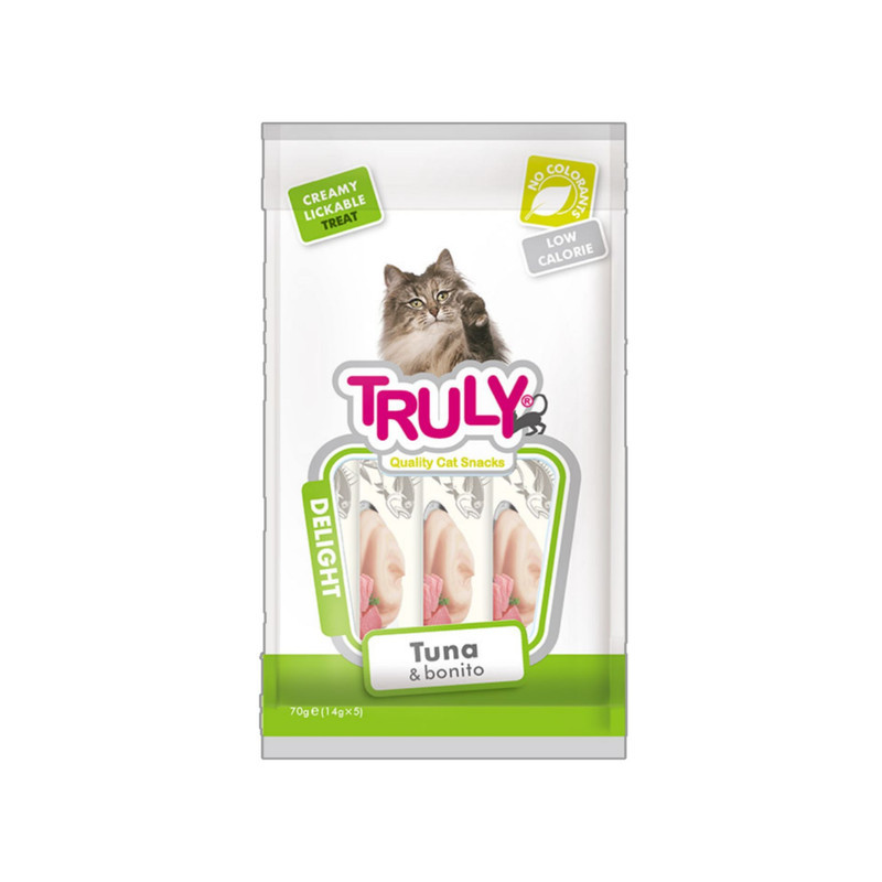 بستنی گربه ترولی مدل tuna & bonito بسته 5 عددی وزن 70 گرم