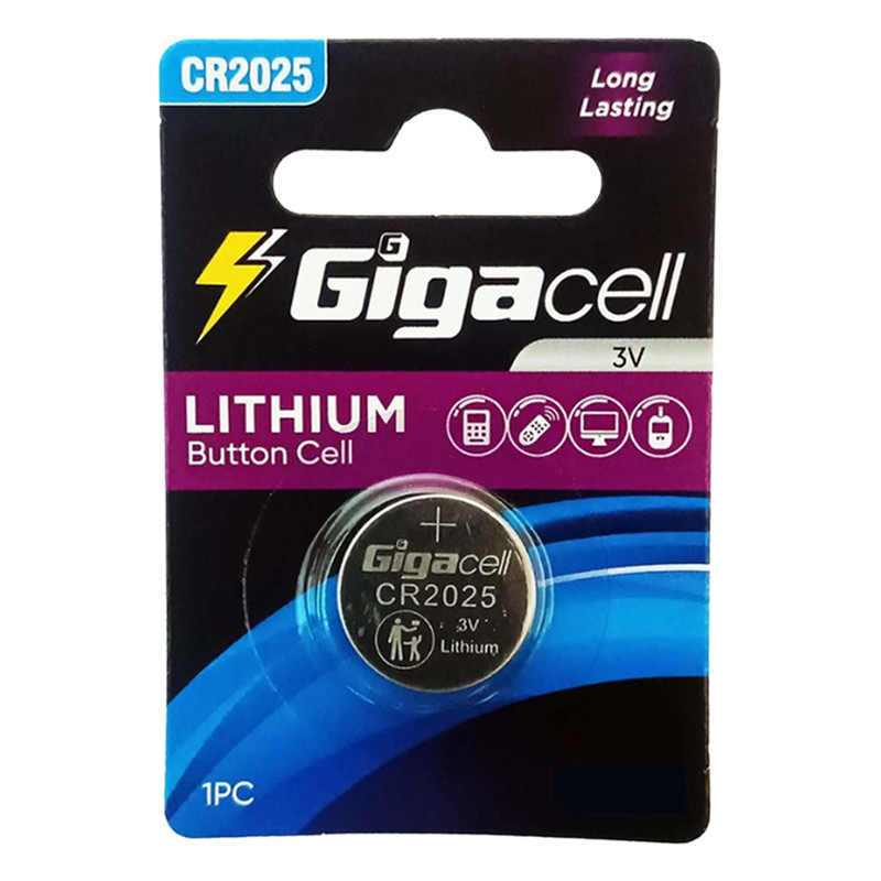 باتری سکه ای گیگاسل مدل CR-2025 بسته دو عددی