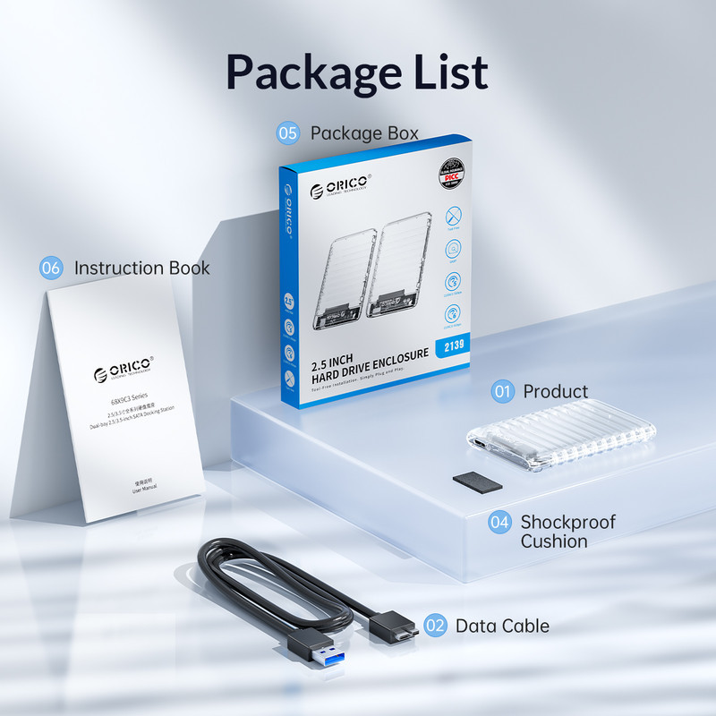 قاب هارددیسک اکسترنال  2.5 اینچی USB 3.0 اوریکو مدل 2139U3-V1
