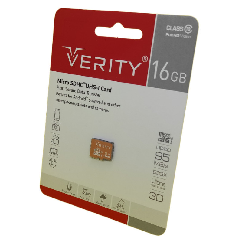 کارت حافظه microSDHC وریتی مدل Final 600X کلاس 10 استاندارد UHS-I U1 سرعت 90MBps ظرفیت 16 گیگابایت