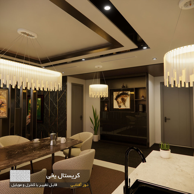 لوستر نورکیا مدل تک حلقه قندیلی کد 1R-40G