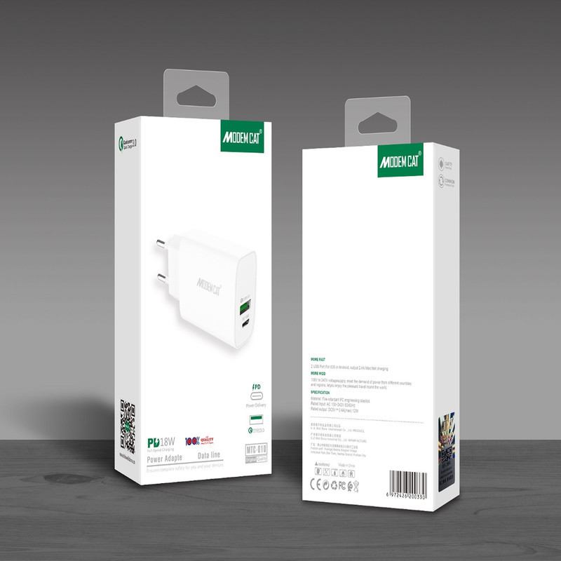 شارژر دیواری مودم کت مدل MTC-0010 به همراه کابل تبدیل microUSB