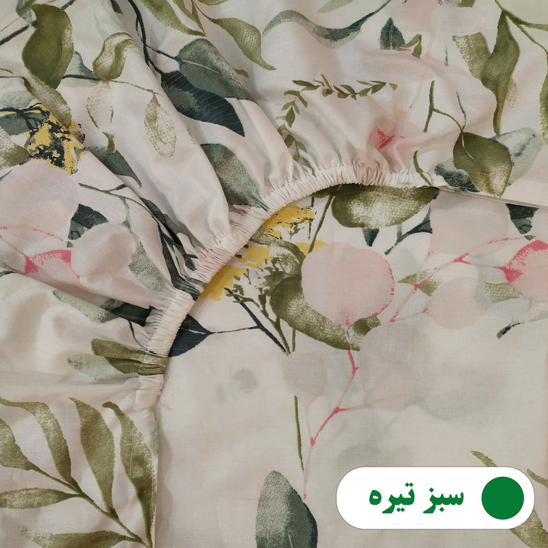 سرویس ملحفه دو نفره 3 تکه پانیذ پود مدل سوسن