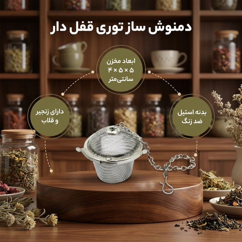 دمنوش ساز مدل توری قفل دار