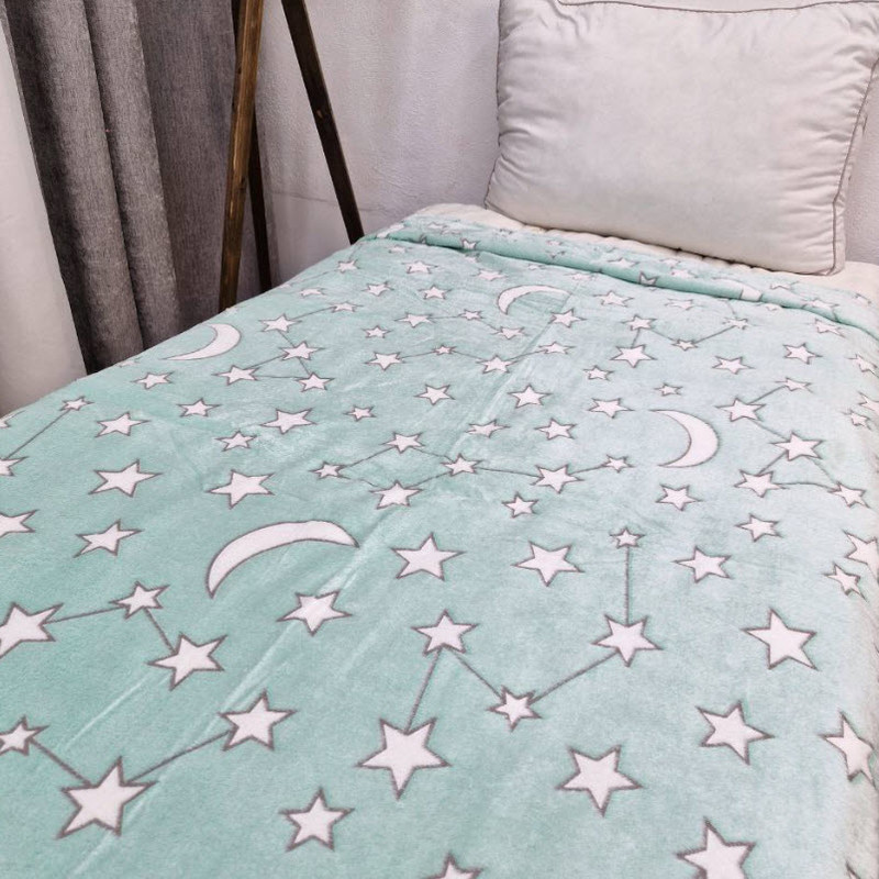 پتو مسافرتی مدل شب نما آسمان زیبا سایز 180x200 سانتی متر