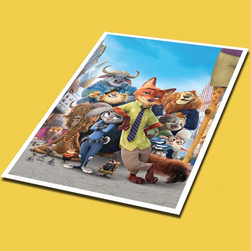 پوستر کارنيکا طرح زوتوپیا Zootopia کد 87998 مجموعه 8 عددی