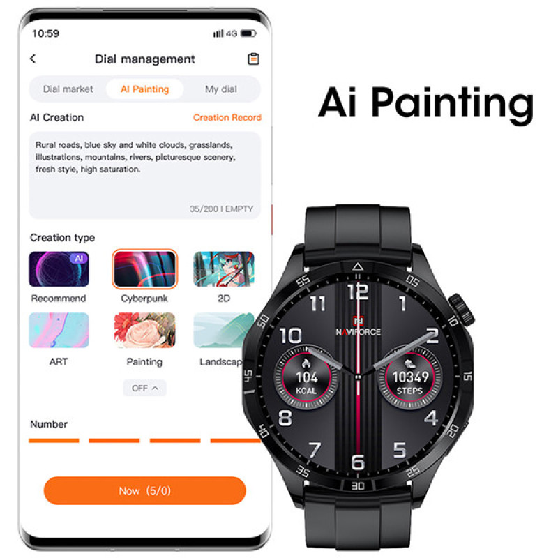 ساعت هوشمند نیوی فورس مدل NT12 BB
