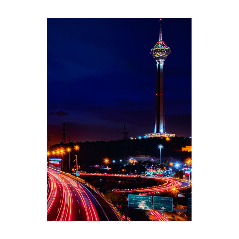پوستر دیواری طرح شب تهران کد pl122