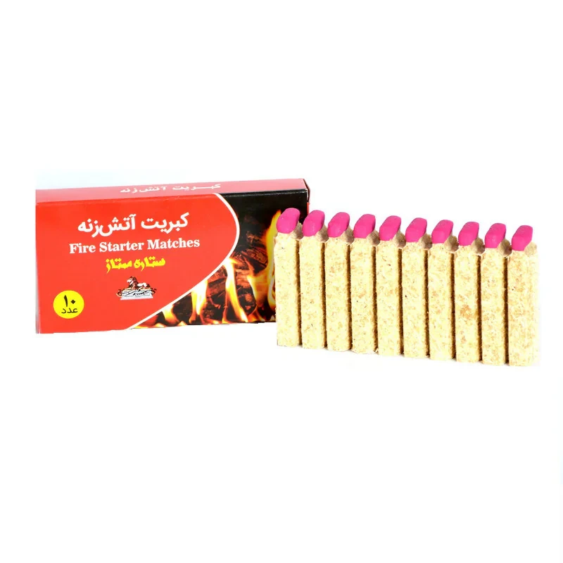 کبریت آتش زنه ستاره ممتاز مدل  A بسته 10 عددی