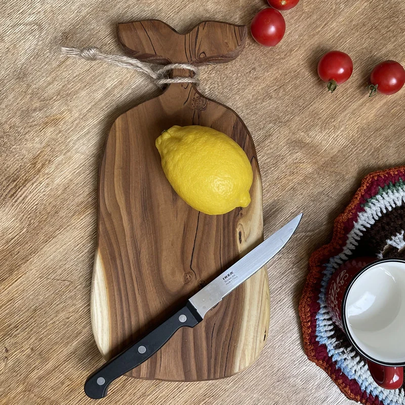 تخته برش گلچین چوب مدل سنجد ماهی