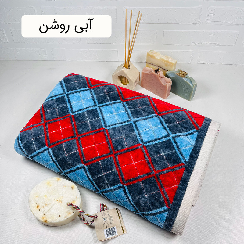 حوله حمام طرح رزالین 01 سایز 100×150 سانتی متر