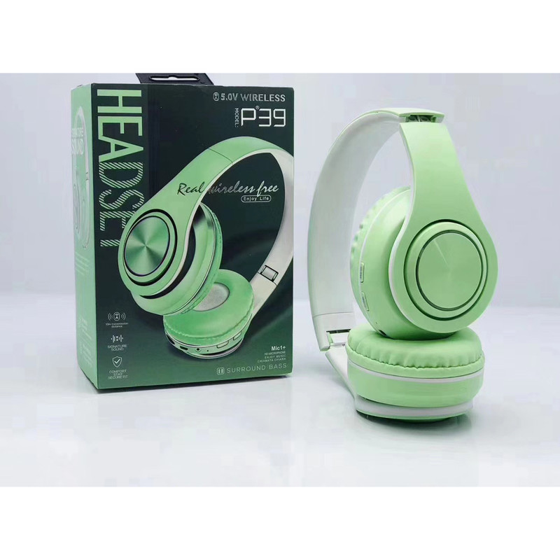 هدفون بلوتوثی P39 فاقد نویز کنسلینگ، درگاه شارژ microUSB، دارای میکروفون داخلی