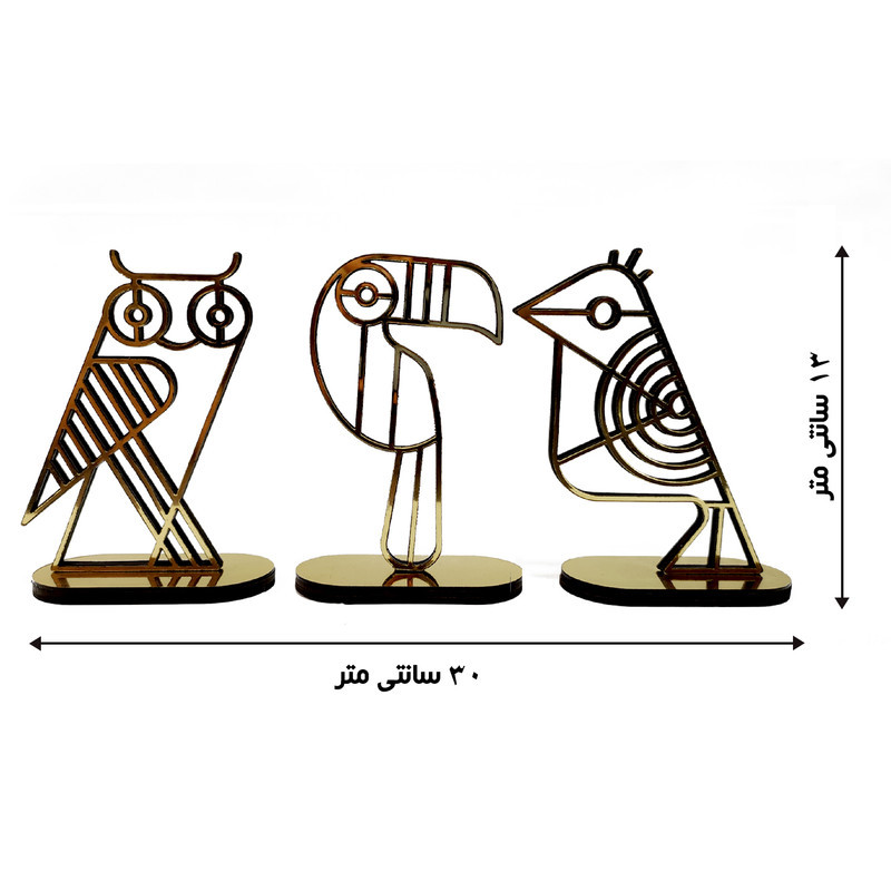 تندیس مدل پرنده مجموعه سه عددی
