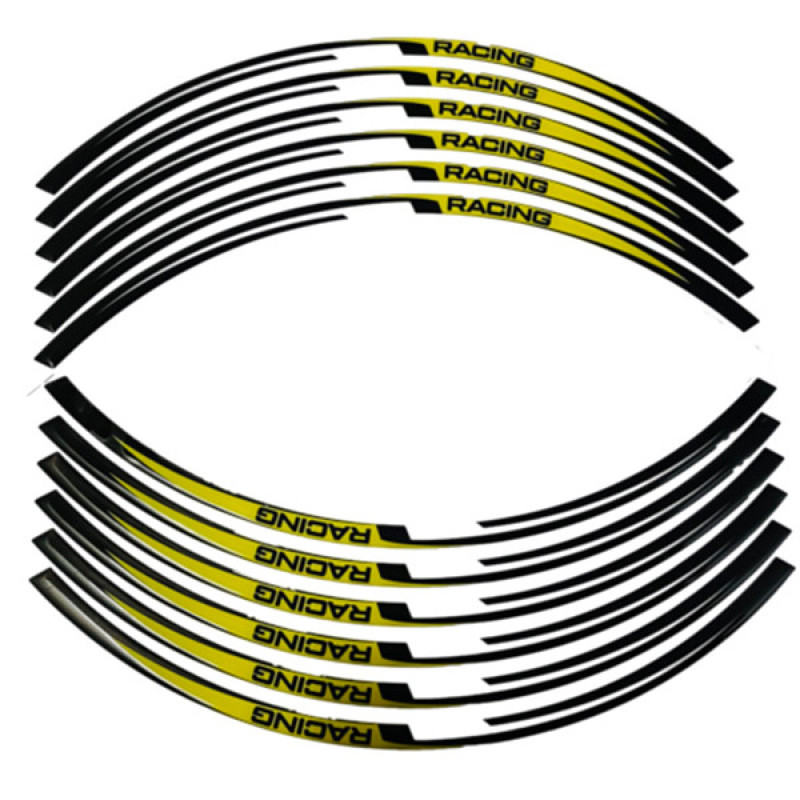 برچسب موتور سیکلت وارون مدل W-59-RACING-YLW بسته 12 عددی
