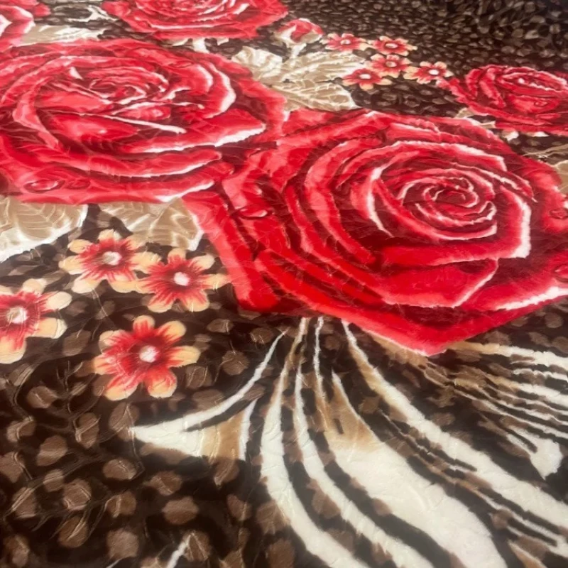 پتو 2 نفره شادیلون مدل گلدار کد 04 سایز 240x220 سانتی‌متر