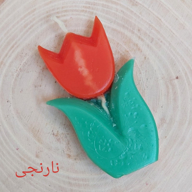 شمع دست ساز مدل گل لاله
