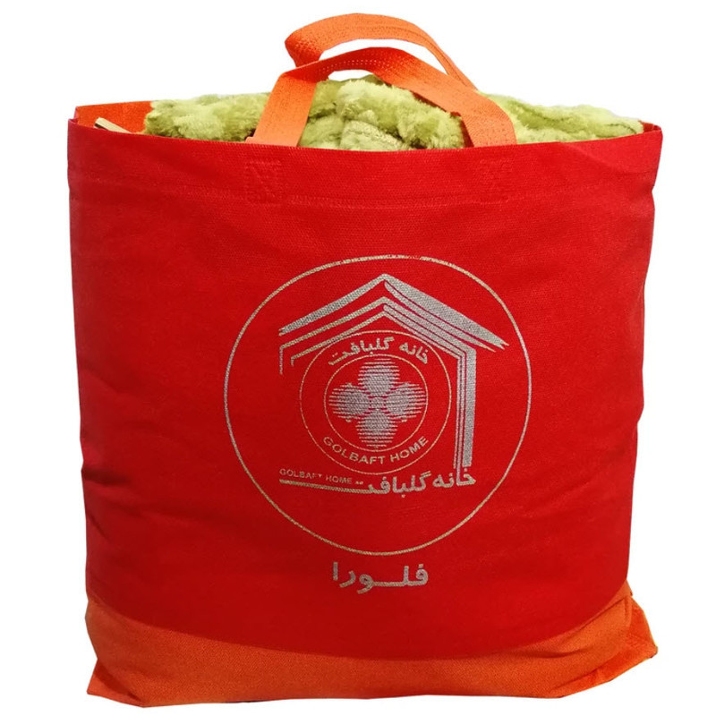 پتو مسافرتی گلبافت مدل خوشه گندم سایز 145x220 سانتی متر