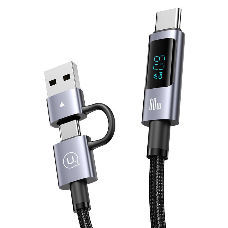 کابل تبدیل usb  usb-c به usb-c  micro usb  لایتنینگ یوسمز مدل sj736 طول 2 متر