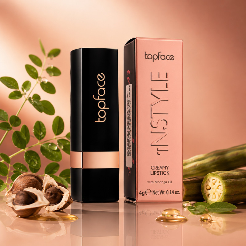 رژ لب جامد براق تاپ فیس مدل Instyle Creamy رنگ قرمز اناری شماره 015