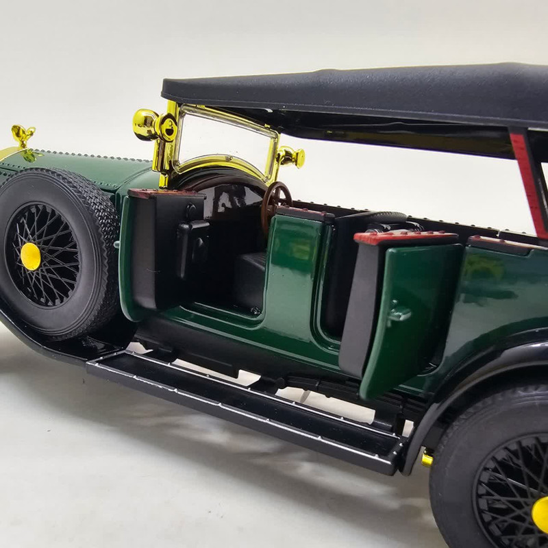 ماکت ماشین ناب سل مدل رولزرویس کلاسیک فلزی چراغدار عقب کش با قابلیت سقف کروک کد Classic metal Rolls-Royce with lights