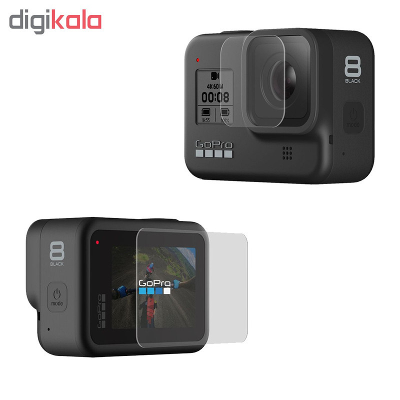 محافظ صفحه نمایش و لنز دوربین پلوز مدل PU422 مناسب برای دوربین ورزشی گوپرو Hero 8