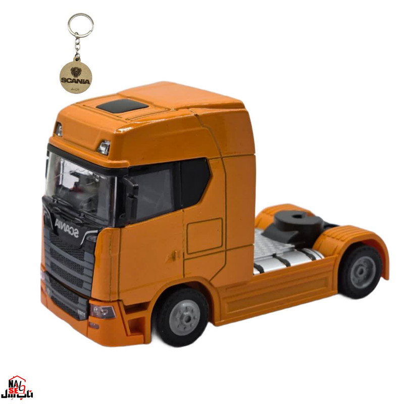 ماکت ماشین ناب سل مدل اسکانیا تک محور موزیکال فلزی SCANIA به همراه جاسوییچی