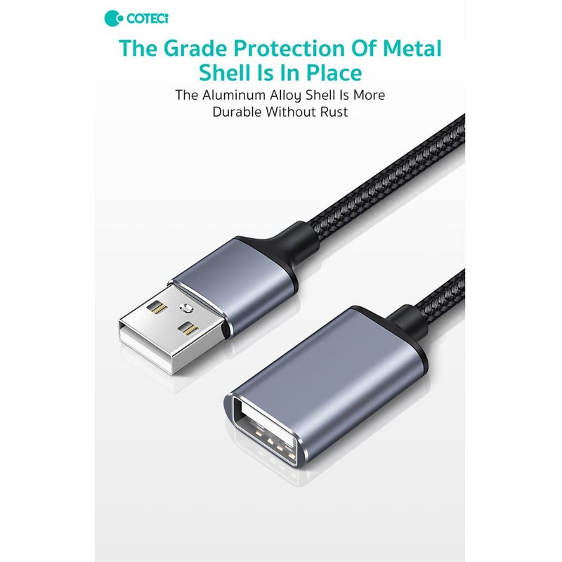 کابل افزایش طول USB کوتتسی مدل 87802-2m طول 2 متر