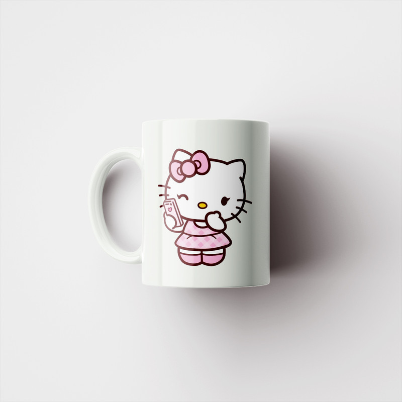 ماگ مدل فانتزی طرح hello kitty کد 21