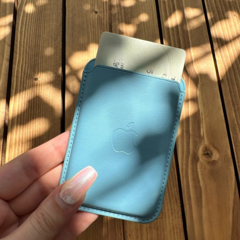 جا کارتی موبایل مدل leather wallet magsafe