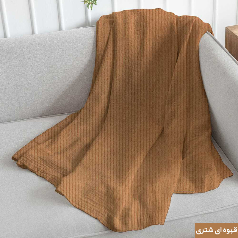شال مبل شاران هوم مدل مخملی طرح راه راه سایز 300×170 سانتی متر