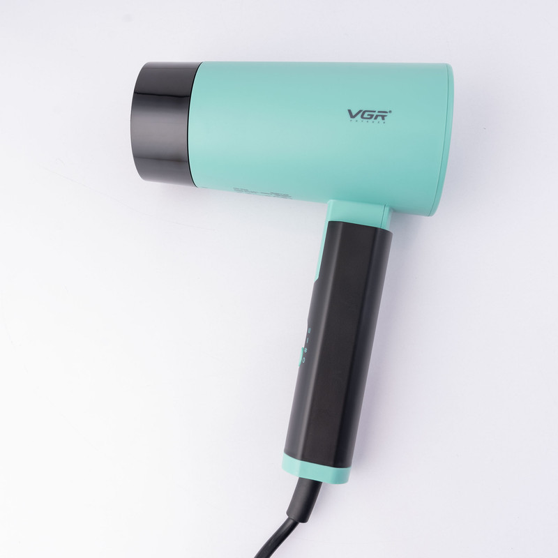 سشوار مسافرتی 1600 وات وی جی ار مدل V-426، موتور DC، وزن 600 گرم، المنت فلز، دارای سری متمرکز‌کننده باریک با ویژگی صاف‌کنندگی، با قابلیت باد سرد