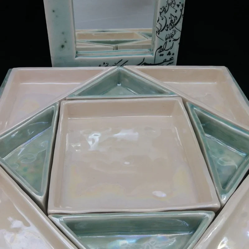مجموعه 11 پارچه هفت سین طرح فیروزه مدل مثلثی کد 4487752