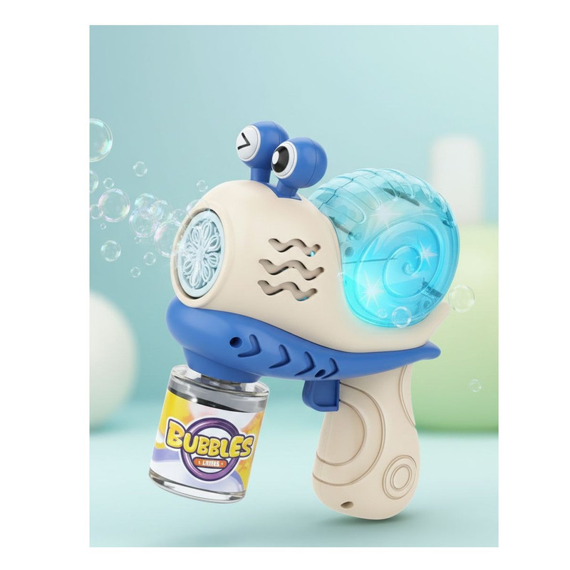 حباب ساز مدل تفنگی موزیکال چراغدار شارژی طرح حلزونی کد SNAIL GUN TRB
