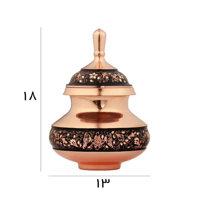 قندان مسی مدل الماس تراش کد 20