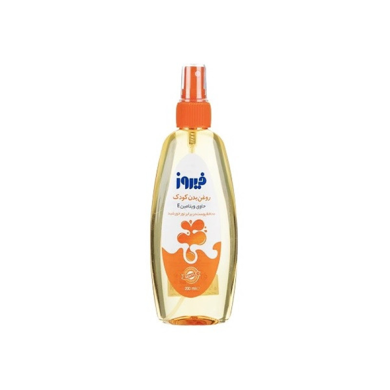 اسپری روغن بدن بچه فیروز مدل ویتامینه و نارگیل حجم 200 میلی لیتر مجموعه 2 عددی