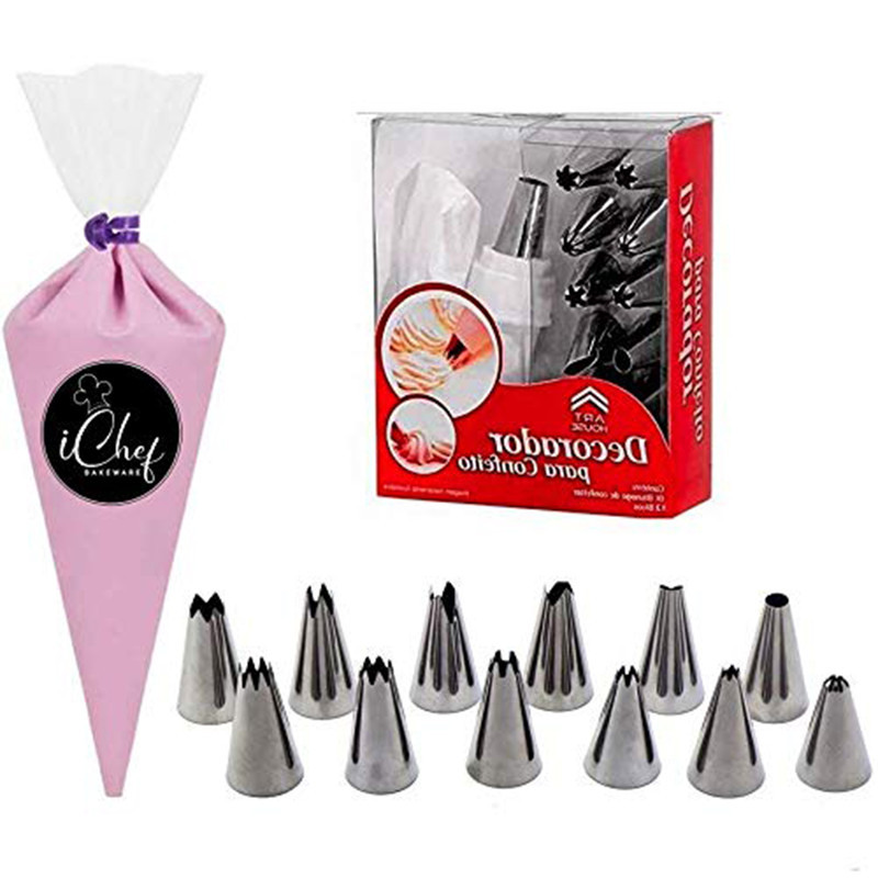 قیف و ماسوره شیرینی پزی مدل PAPA CONFEITO بسته 12 عددی