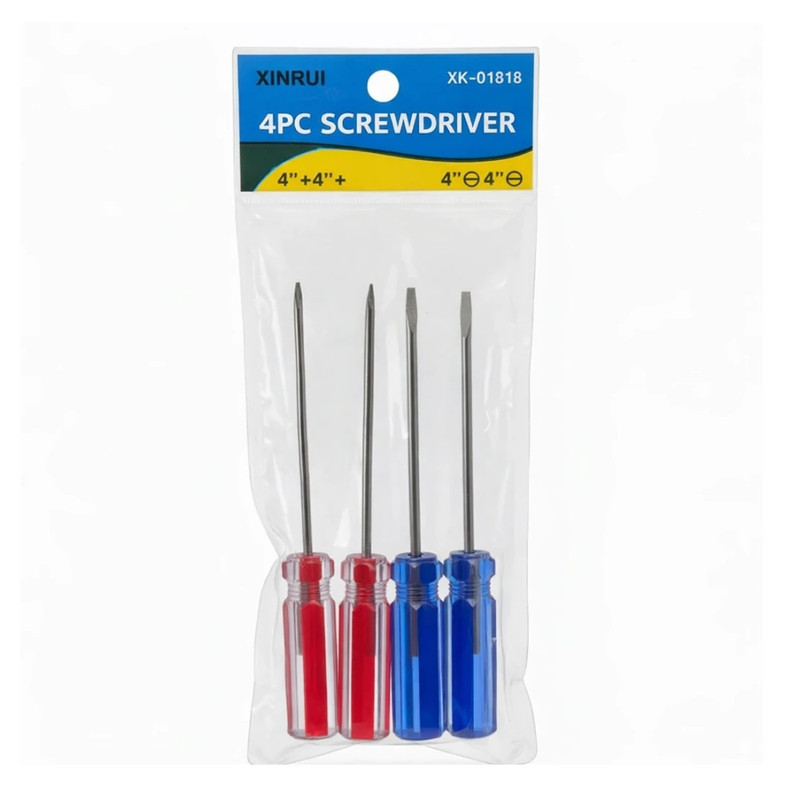 پیچ‌گوشتی دوسو و چهارسو مدل ST-2602-04 بسته 4 عددی