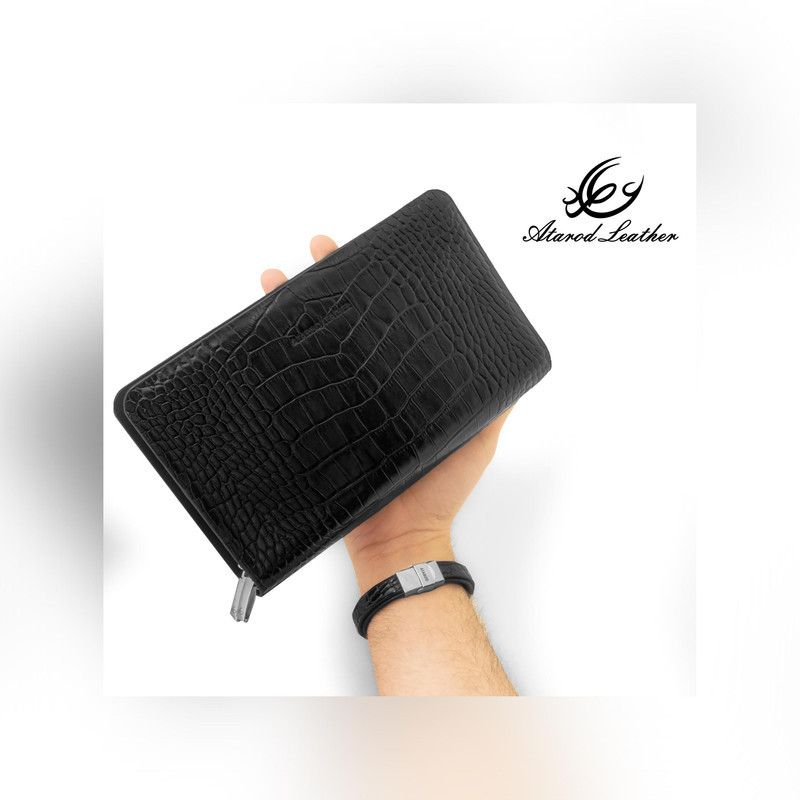 کیف پاسپورتی مردانه چرم عطارد مدل چرم طبیعی کد K47