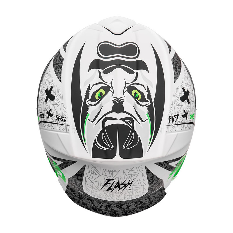 کلاه کاسکت فک متحرک فلش مدل 935sv neon-yellowgreen-white