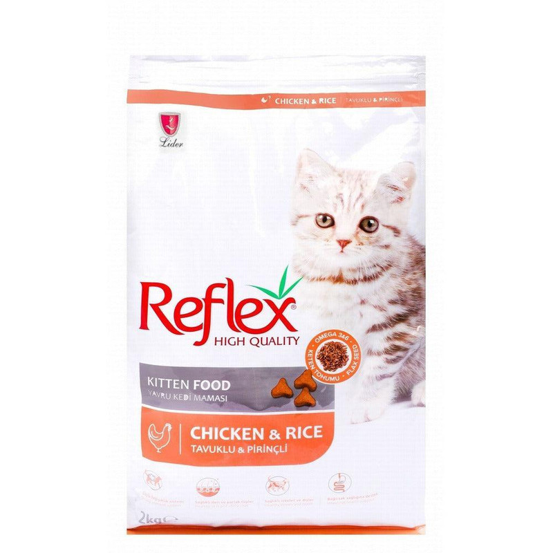 غذای خشک بچه گربه رفلکس مدل kitten وزن 2 کیلوگرم