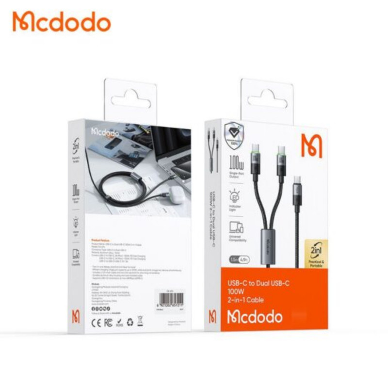 کابل usb-c مک دودو مدل ca-6740 طول1.5 متر
