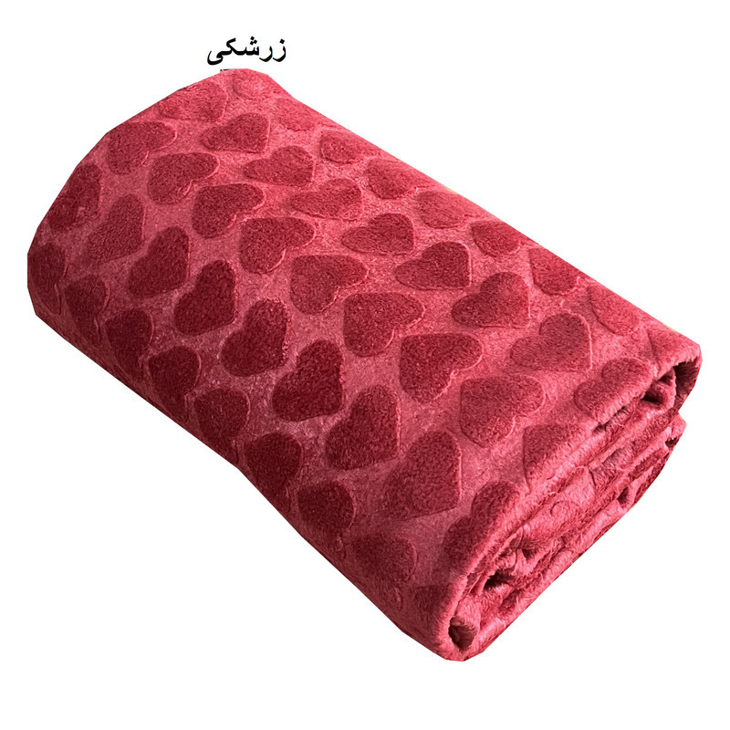 پتو مسافرتی 1 نفر شایسته مدل قلبی سایز 200×155 سانتی‌متر