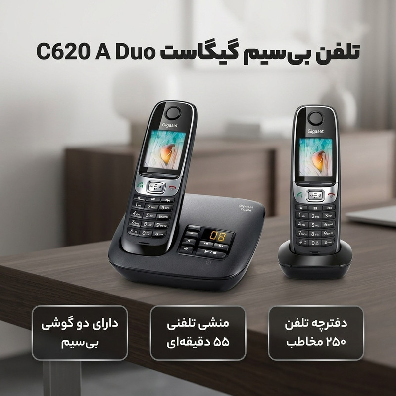 تلفن بی سیم گیگاست مدل C620 A Duo