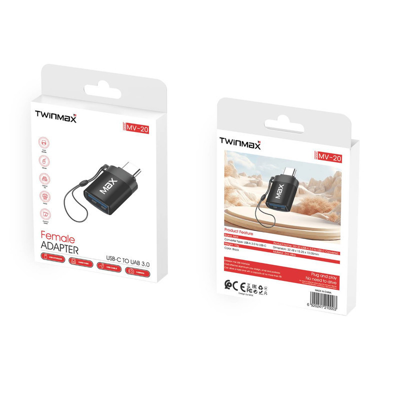 مبدل USB به usb-c تویین مکس مدل MV-20