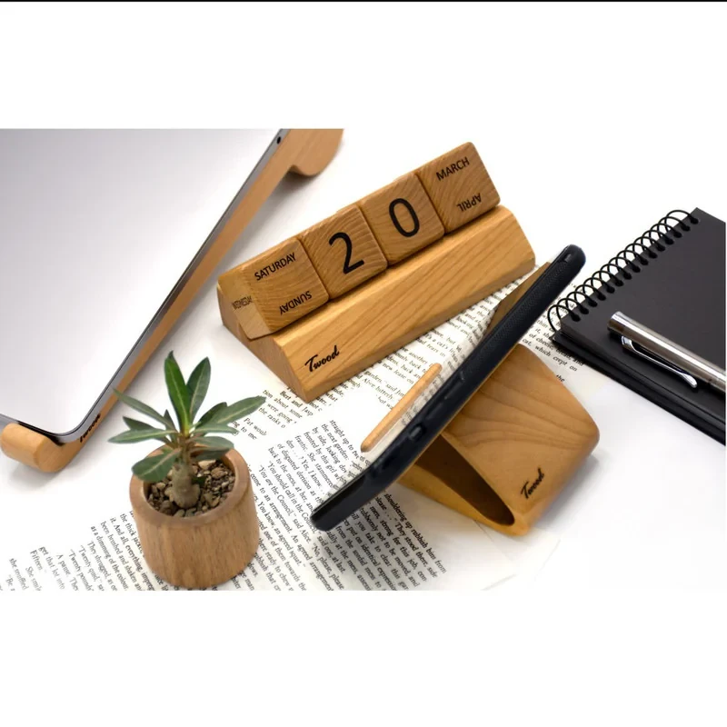 پایه نگهدارنده لپ‌تاپ تی وود مدل چوب طبیعی 01 بسته دو عددی